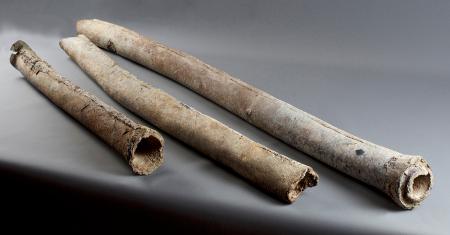 Imagen Tuberías de plomo recuperadas en Confloenta. Museo de Segovia. Foto: J. M. Cófreces.