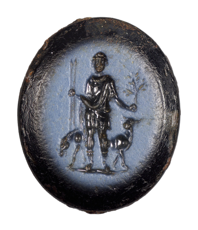 Imagen Entalle con representación de Diana y Acteón. Nícolo. Museo de Segovia (foto: J. M. Cófreces).